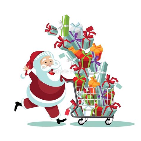 christmas grocery shopping free clipart.